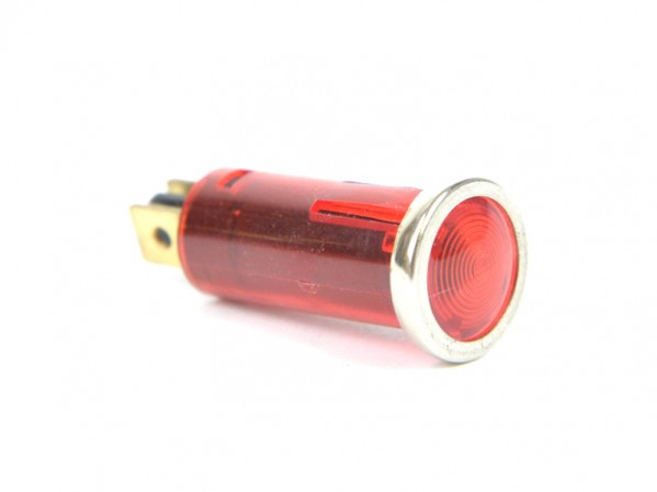 Warning Lamp chrome bezel red