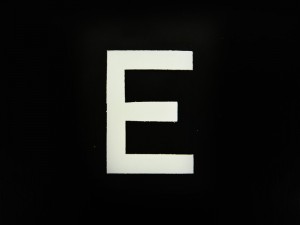 2_1/2 Number Plate Letter E