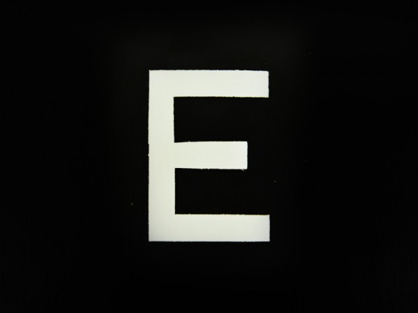 2_1/2 Number Plate Letter E