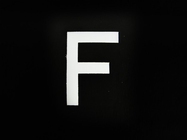 2_1/2 Number Plate Letter F