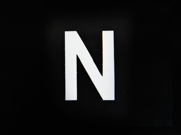 2_1/2 Number Plate Letter N