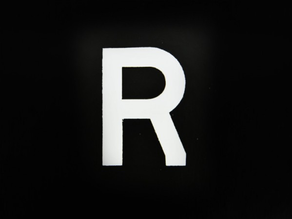 2_1/2 Number Plate Letter R