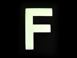 3 Number Plate Letter F