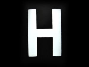 3 Number Plate Letter H