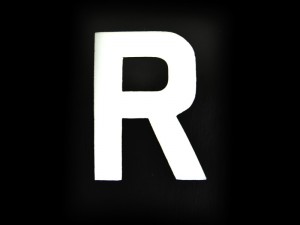 3 Number Plate Letter R